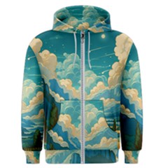 Mountains Rural Countryside Sky Men s Zipper Hoodie by Salmanaz77