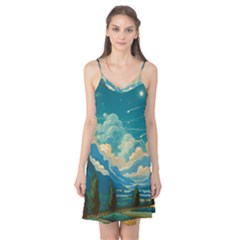 Mountains Rural Countryside Sky Camis Nightgown 