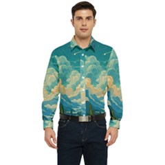 Mountains Rural Countryside Sky Men s Long Sleeve Shirt