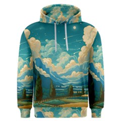 Mountains Rural Countryside Sky Men s Overhead Hoodie by Salmanaz77