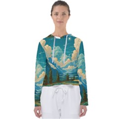 Mountains Rural Countryside Sky Women s Slouchy Sweat by Salmanaz77