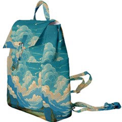 Mountains Rural Countryside Sky Buckle Everyday Backpack