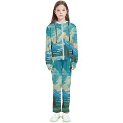 Mountains Rural Countryside Sky Kids  Tracksuit