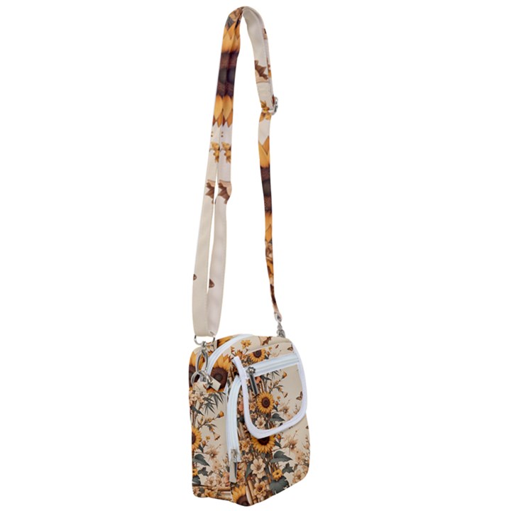 Sunflower Flowers Nature Trees Shoulder Strap Belt Bag