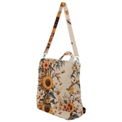 Sunflower Flowers Nature Trees Crossbody Backpack