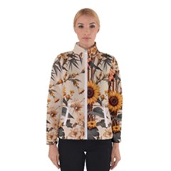 Sunflower Flowers Nature Trees Women s Bomber Jacket