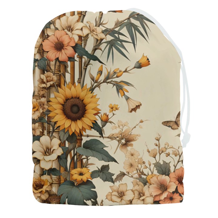 Sunflower Flowers Nature Trees Drawstring Pouch (3XL)