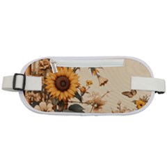 Sunflower Flowers Nature Trees Rounded Waist Pouch by Salmanaz77