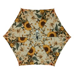 Sunflower Flowers Nature Trees Automatic Folding Umbrella With Case (small) by Salmanaz77