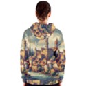 Village Houses Buildings Facade Women s Zipper Hoodie View2