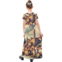 Village Houses Buildings Facade Kids  Short Sleeve Maxi Dress View2