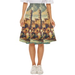 Village Houses Buildings Facade Classic Short Skirt