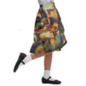 Village Houses Buildings Facade Kids  Ruffle Flared Wrap Midi Skirt View3