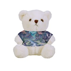 Village Nature Winter Landscape Full Print Tee for Cuddly Teddy Bear