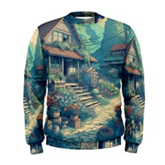 House Garden Building Flowers Men s Sweatshirt