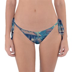 House Garden Building Flowers Reversible Bikini Bottoms