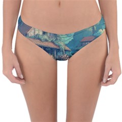 House Garden Building Flowers Reversible Hipster Bikini Bottoms