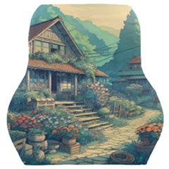 House Garden Building Flowers Car Seat Back Cushion 