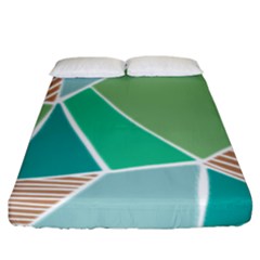 Geometric Colors  Pool Fitted Sheet (king Size)