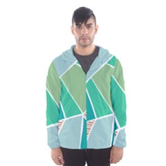 Geometric Colors  Pool Men s Hooded Windbreaker