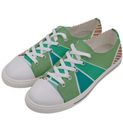 Geometric Colors  Pool Men s Low Top Canvas Sneakers