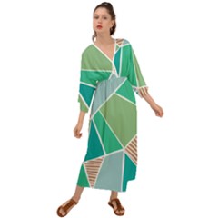 Geometric Colors  Pool Grecian Style  Maxi Dress