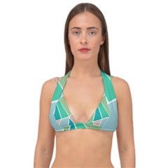 Geometric Colors  Pool Double Strap Halter Bikini Top