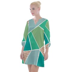 Geometric Colors  Pool Open Neck Shift Dress by ConteMonfrey