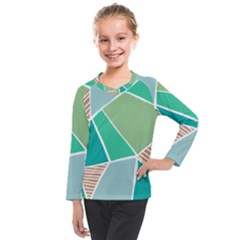 Geometric Colors  Pool Kids  Long Mesh T-shirt