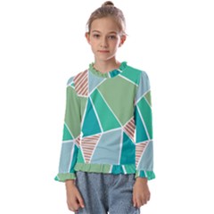 Geometric Colors  Pool Kids  Frill Detail T-shirt