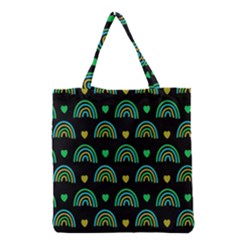 Dark Rainbow Pattern  Grocery Tote Bag