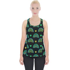 Dark Rainbow Pattern  Piece Up Tank Top