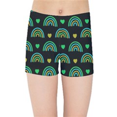 Dark Rainbow Pattern  Kids  Sports Shorts