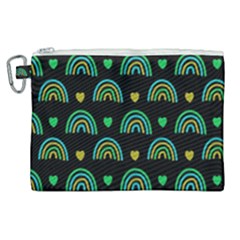 Dark Rainbow Pattern  Canvas Cosmetic Bag (xl)