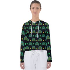 Dark Rainbow Pattern  Women s Slouchy Sweat