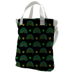 Dark Rainbow Pattern  Canvas Messenger Bag