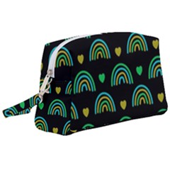 Dark Rainbow Pattern  Wristlet Pouch Bag (large)