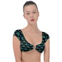 Dark Rainbow Pattern  Cap Sleeve Ring Bikini Top View1