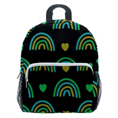 Dark Rainbow Pattern  Kids  Age 5-10 Lightweight School Backpack With Side Pockets by ConteMonfrey