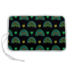 Dark Rainbow Pattern  Pen Storage Case (l)