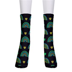 Dark Rainbow Pattern  Crew Socks