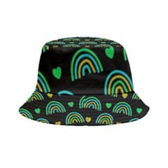 Dark Rainbow Pattern  Inside Out Bucket Hat