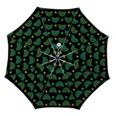 Dark Rainbow Pattern  Automatic Folding Umbrella With Case (medium) by ConteMonfrey