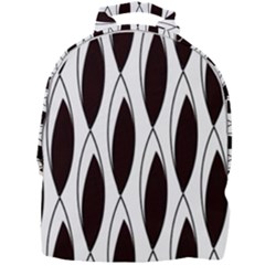 Black Minimalist Leaves Mini Full Print Backpack