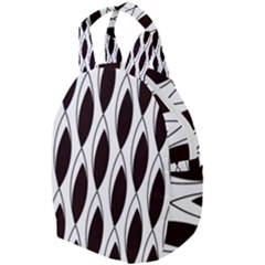 Black Minimalist Leaves Travel Backpack