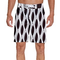 Black Minimalist Leaves Men s Beach Shorts by ConteMonfrey