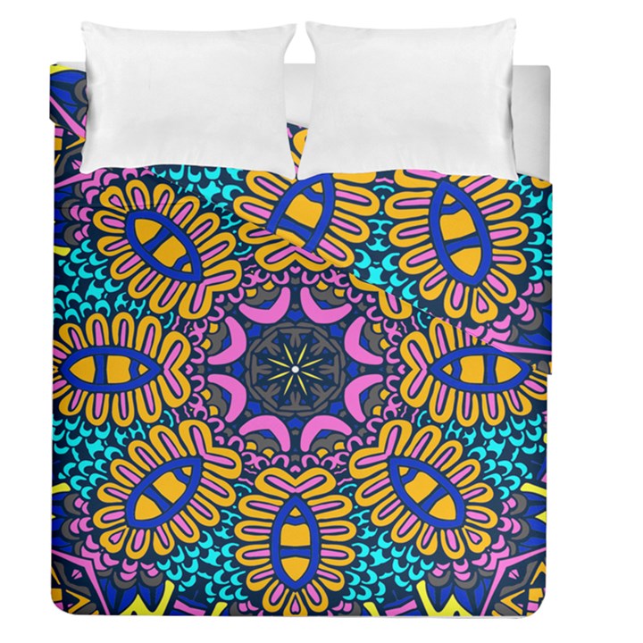 Mandala Fishes   Duvet Cover Double Side (Queen Size)