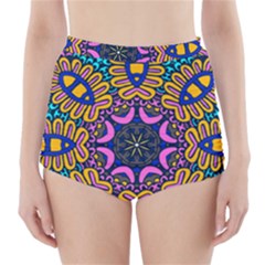 Mandala Fishes   High-waisted Bikini Bottoms by ConteMonfrey