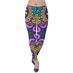 Mandala Fishes   Velvet Leggings