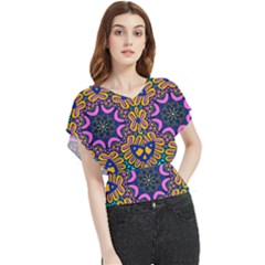 Mandala Fishes   Butterfly Chiffon Blouse